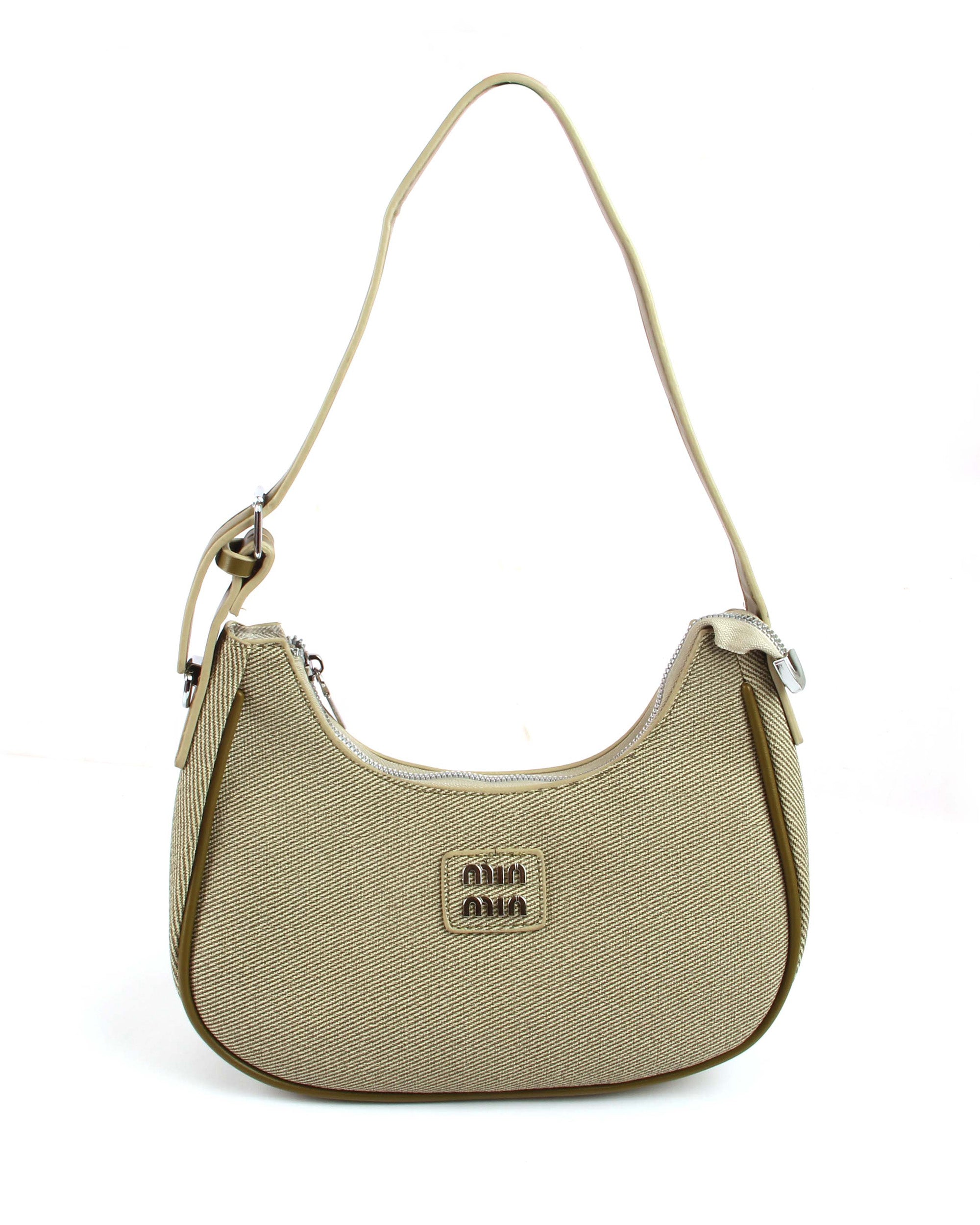 MIN MIN Textured Chic Handbag | Elegant Khaki