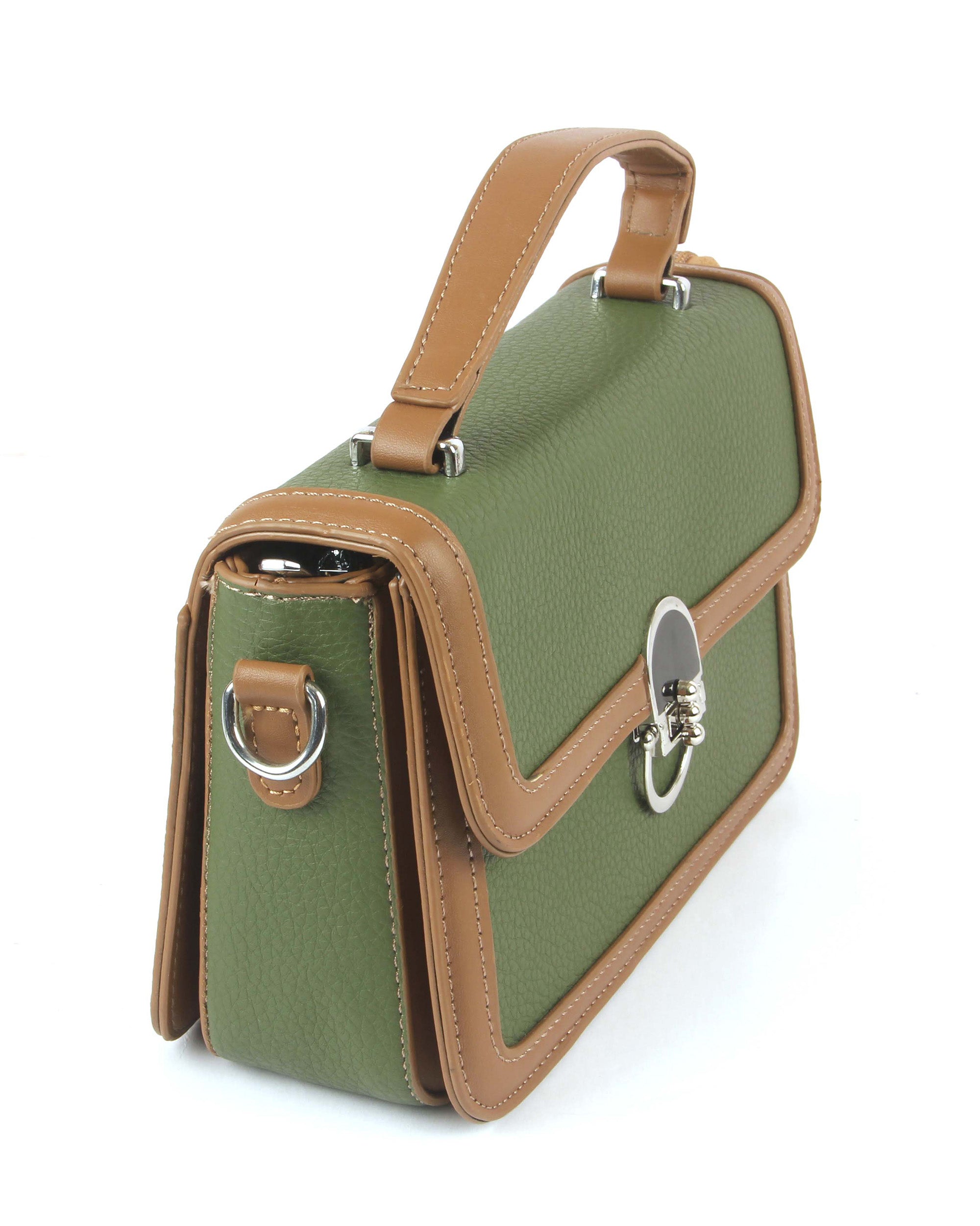 The Mini Edge Satchel | Subtle Olive Green