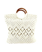 Handcrafted Macramé Tote Bag | Soft White