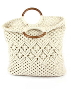Handcrafted Macramé Tote Bag | Soft White
