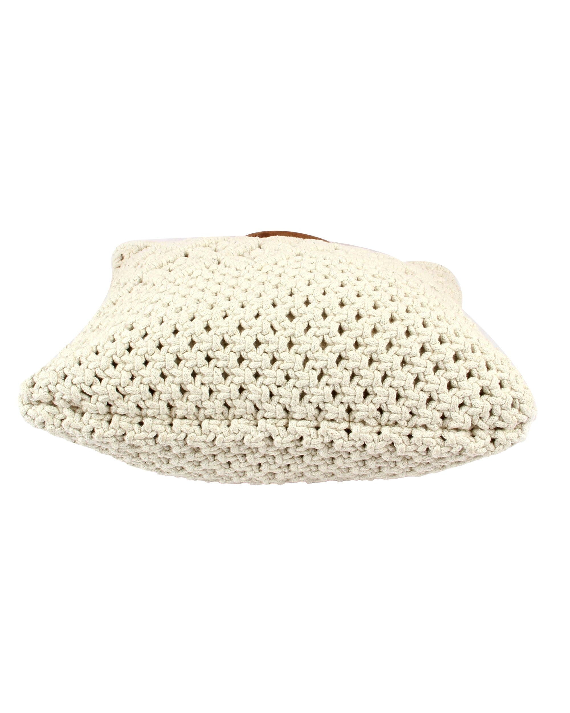 Handcrafted Macramé Tote Bag | Soft White