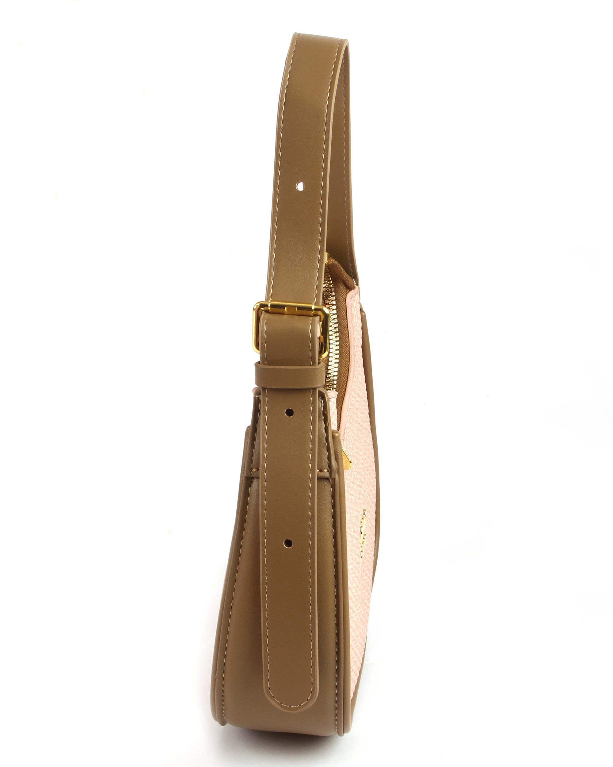 MIN MIN Textured Chic Handbag | Blush Pink