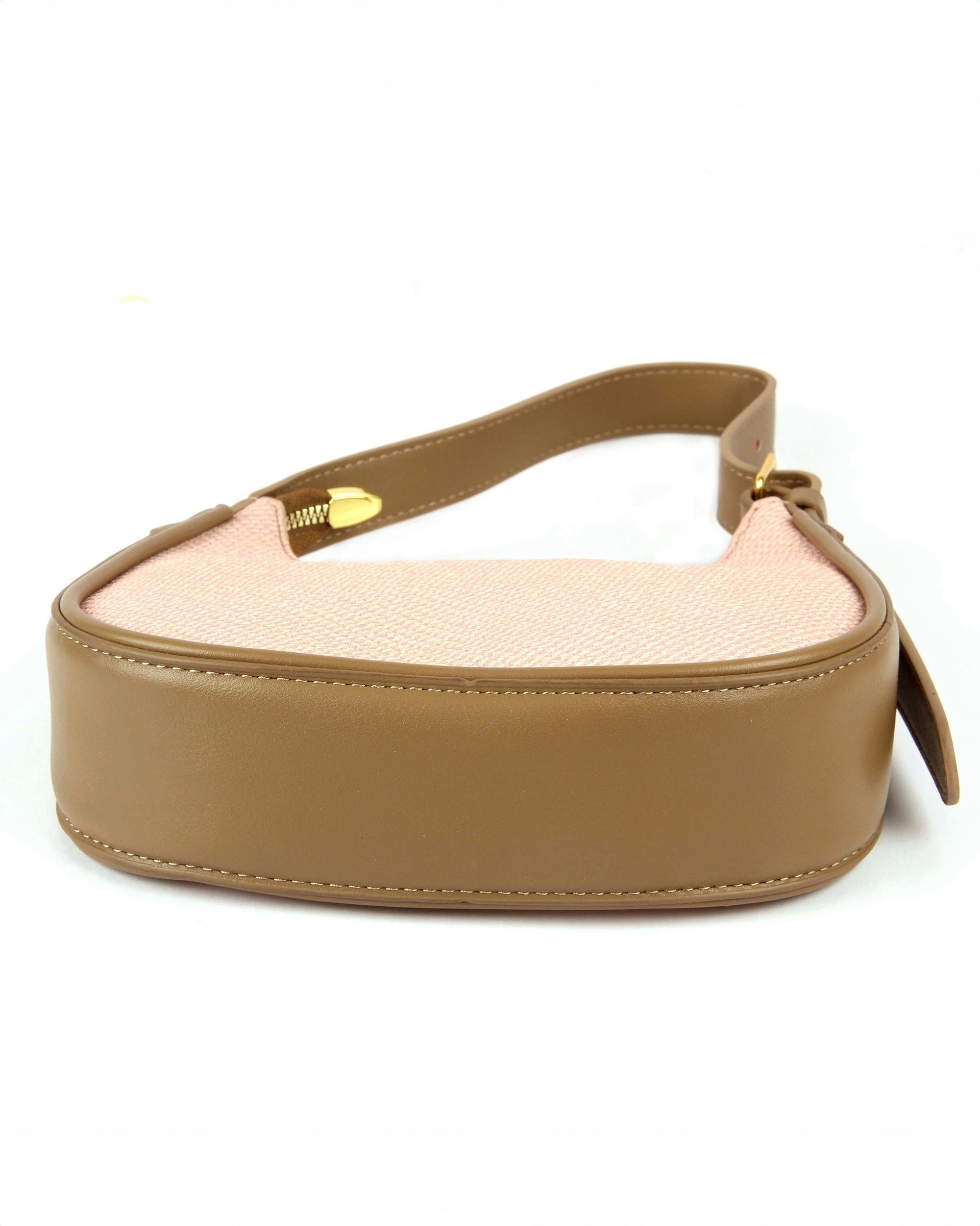 MIN MIN Textured Chic Handbag | Blush Pink