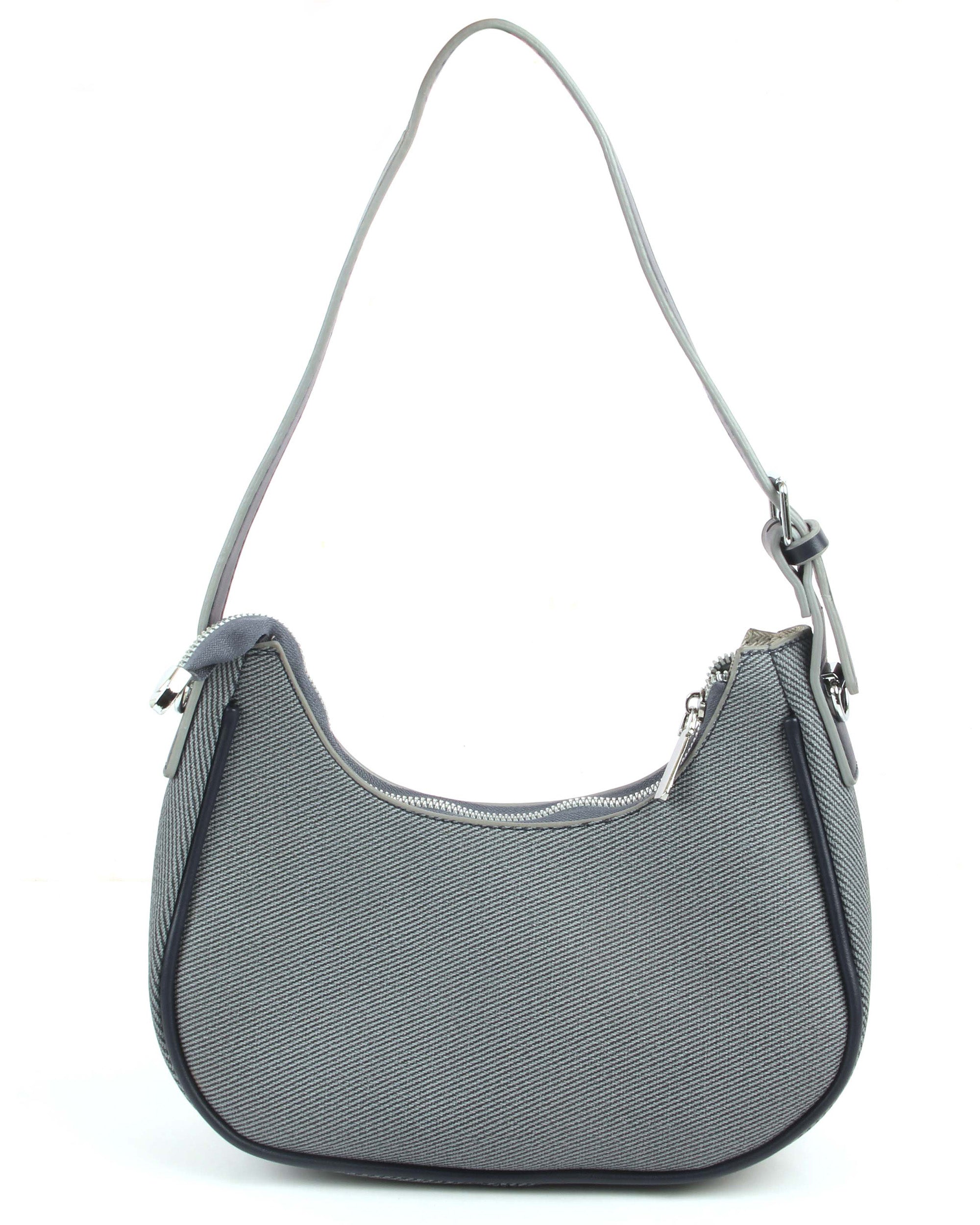 MIN MIN Textured Chic Handbag | Versatile Blue