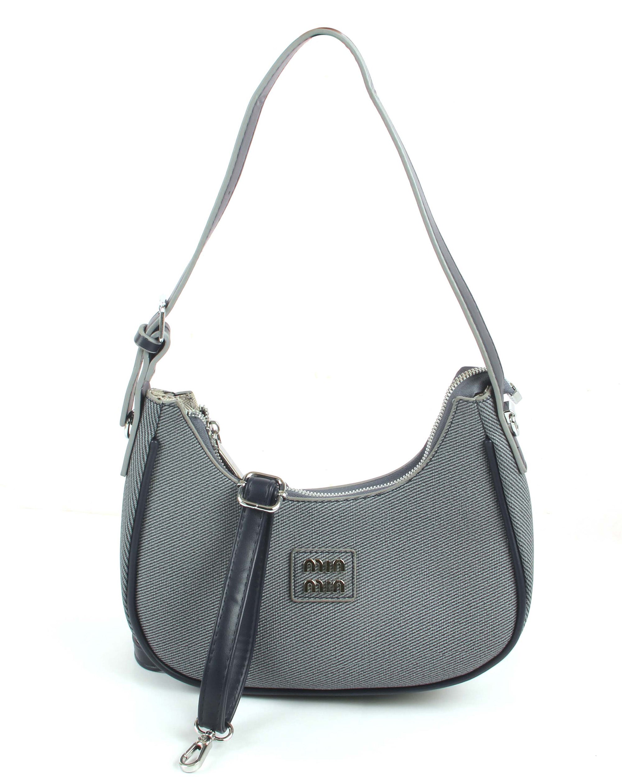 MIN MIN Textured Chic Handbag | Versatile Blue