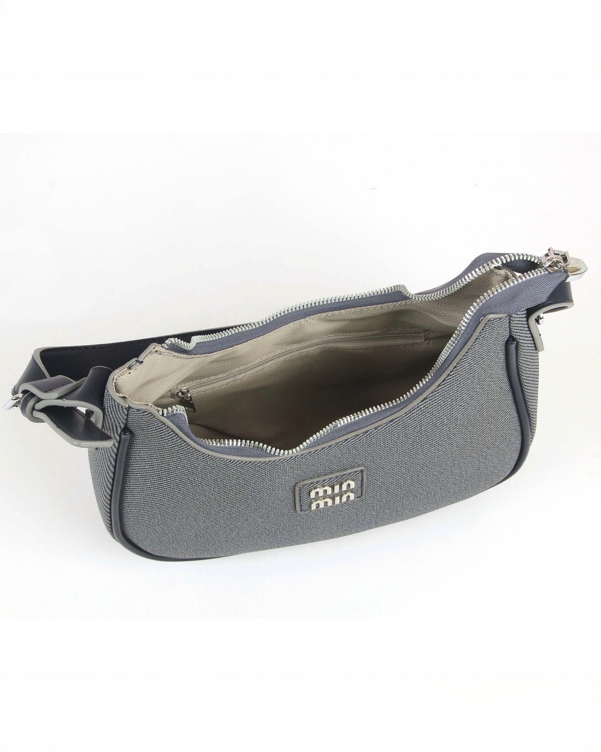 MIN MIN Textured Chic Handbag | Versatile Blue