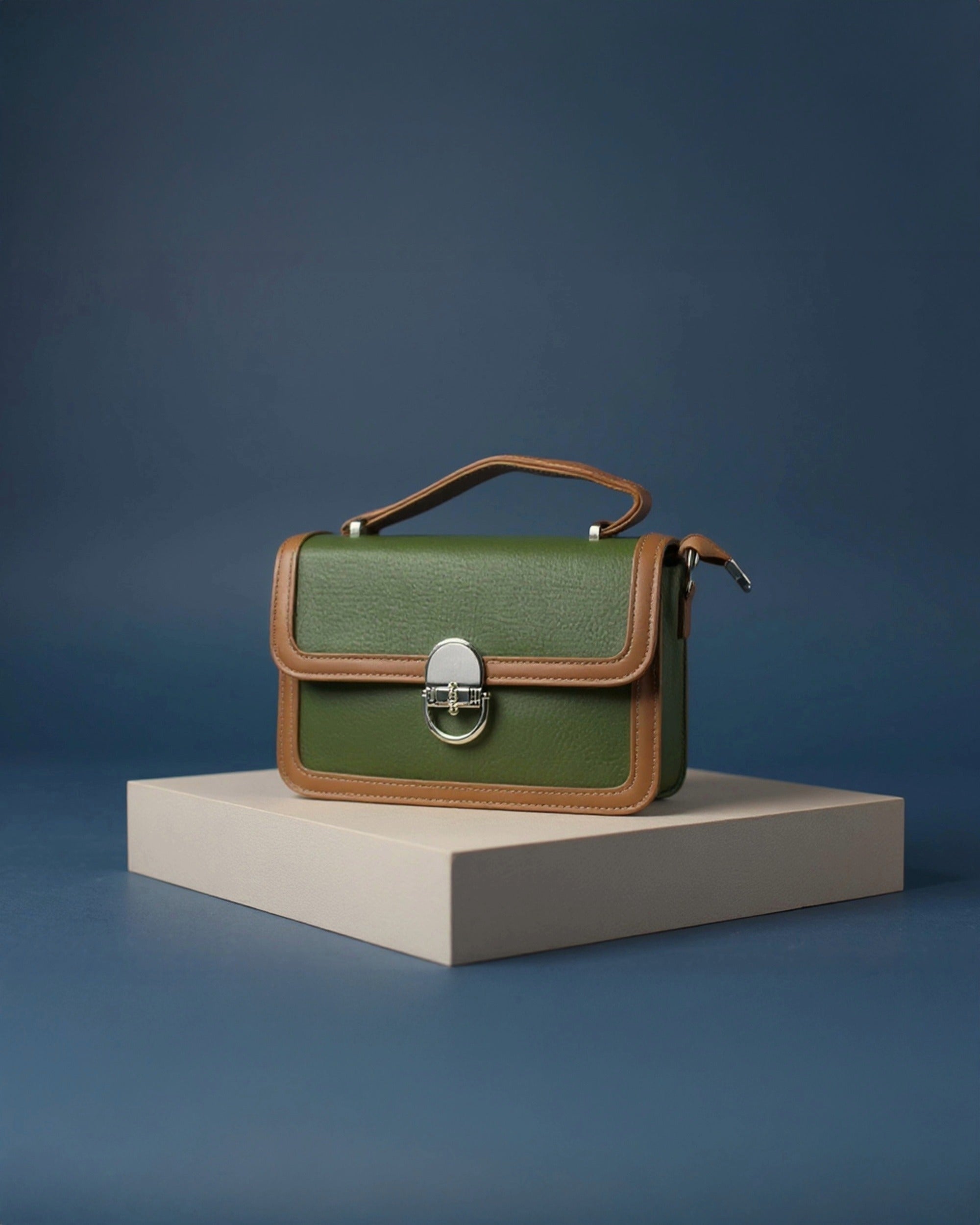 The Mini Edge Satchel | Subtle Olive Green