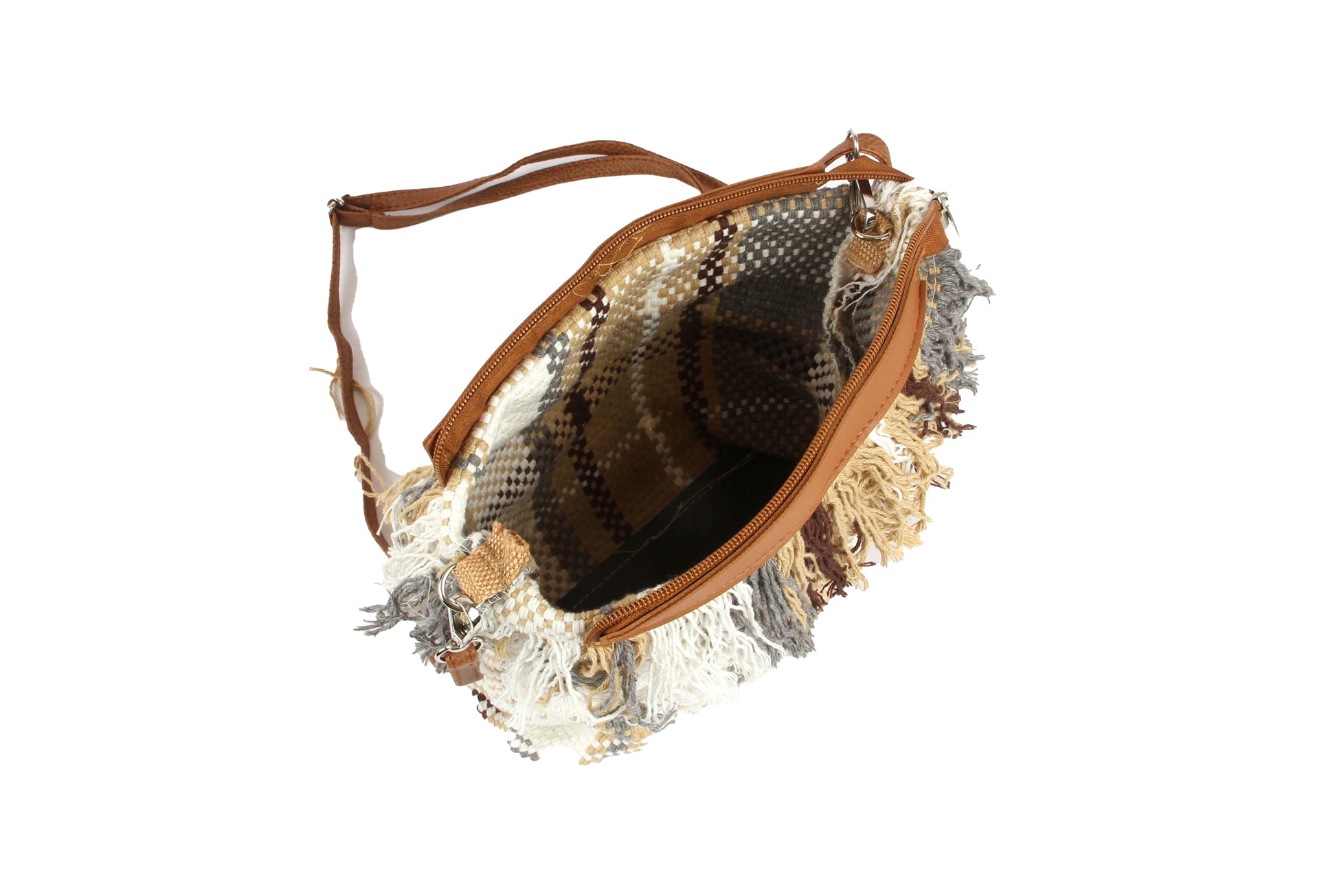 Sahara Sands - Woven Fringe Boho Bag