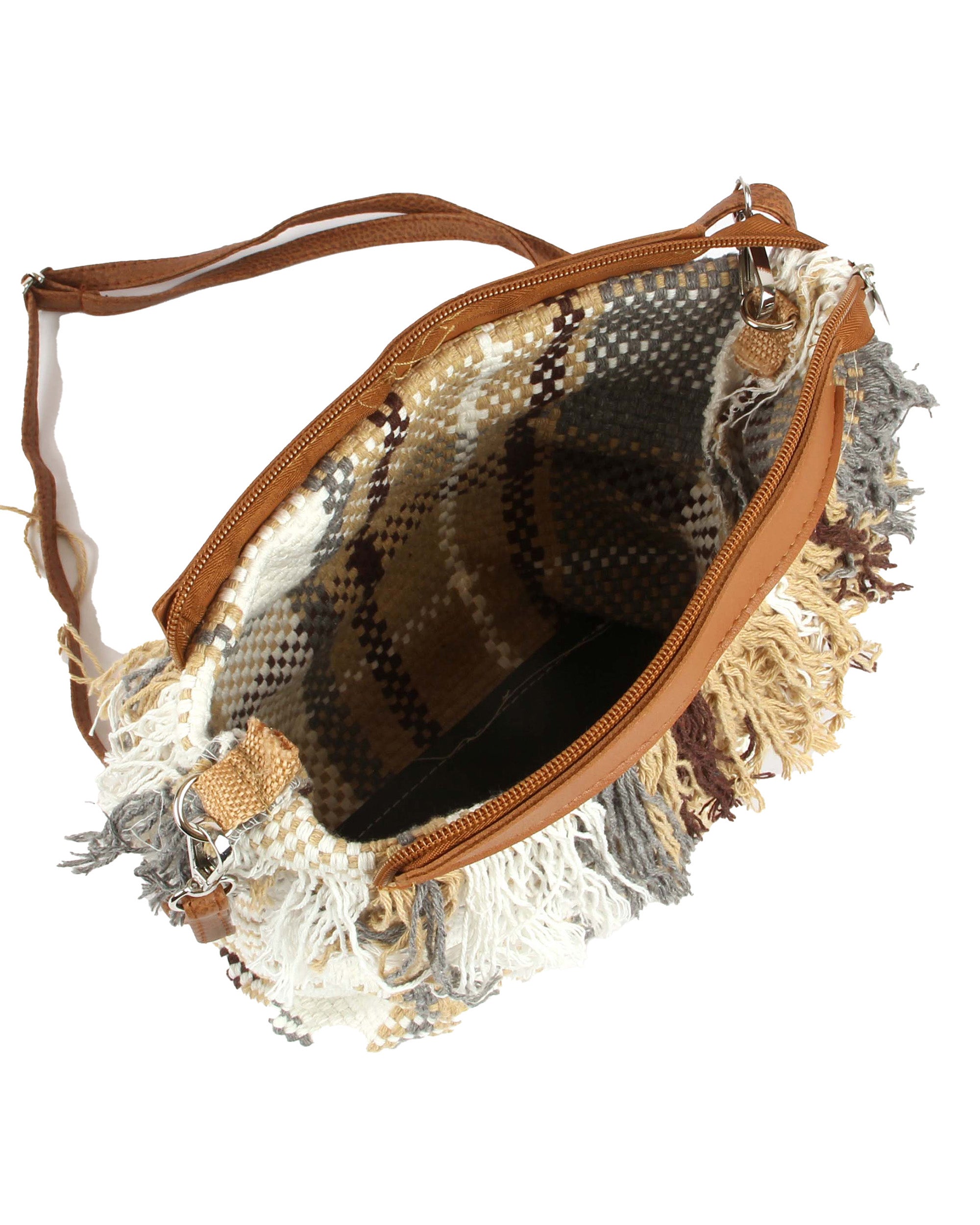 Woven Fringe Boho Bag | Sahara Sands Strips