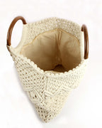 Handcrafted Macramé Tote Bag | Soft White