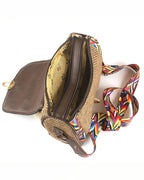 Nomad Luxe – Woven Tan Satchel with Gold Accents