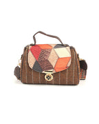 Patchwork Prism – Artisan Satchel with Geometric Flap