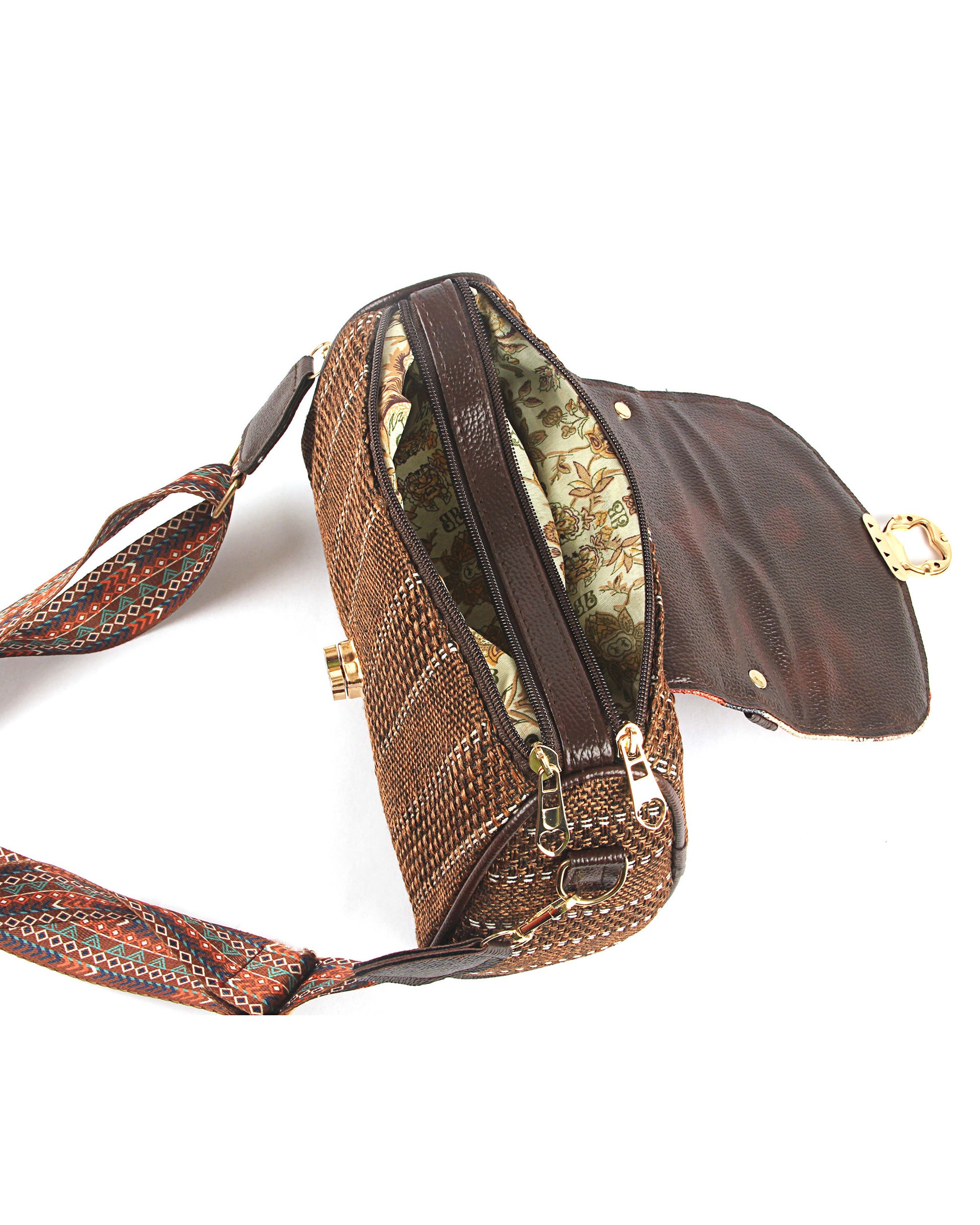 Patchwork Prism – Artisan Satchel with Geometric Flap