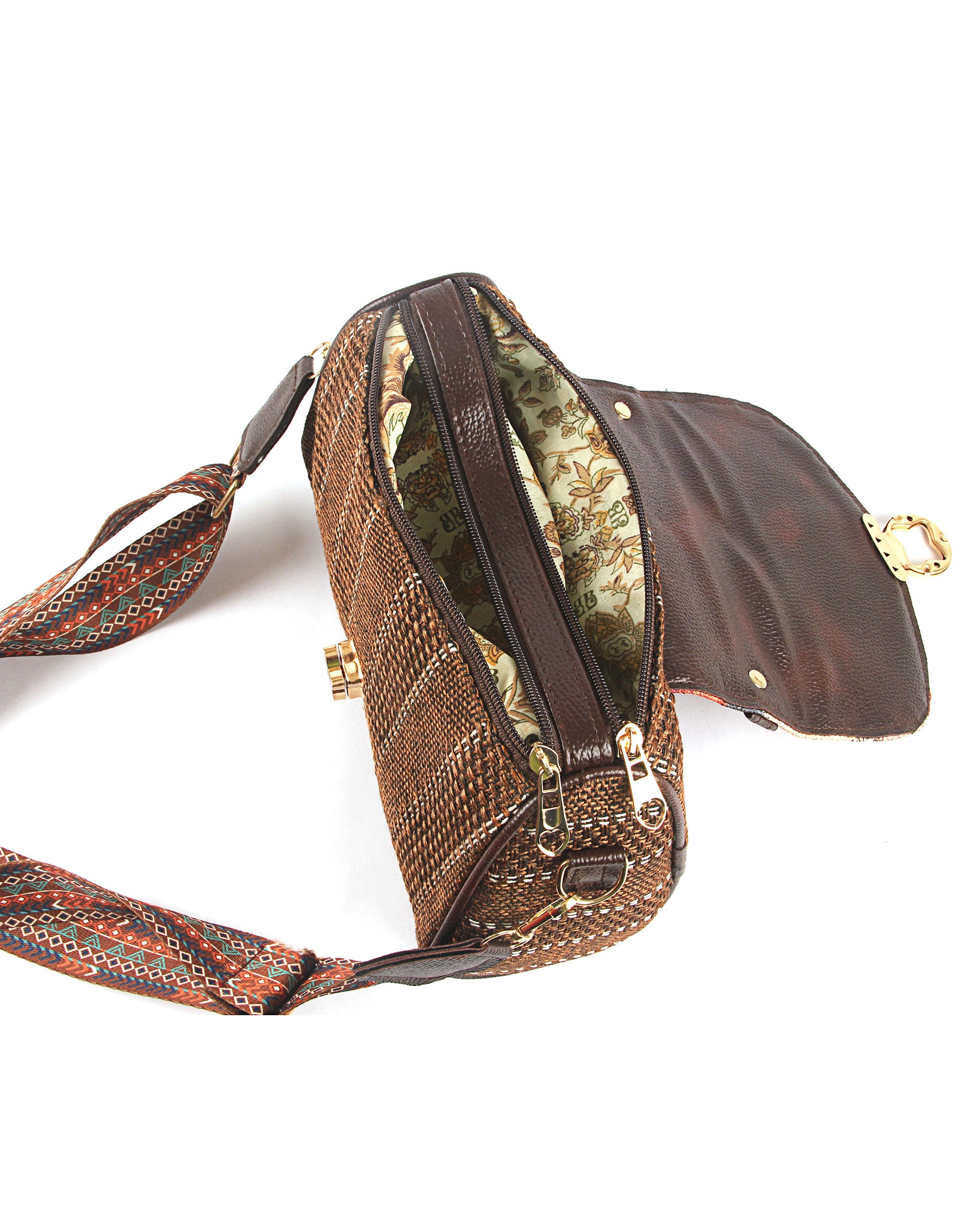 Patchwork Prism – Artisan Satchel with Geometric Flap