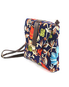 Floral Embroidered Sling – Midnight Blue Velvet