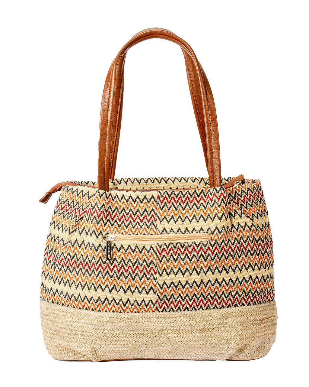 Bohemian Zigzag Tote | Beige
