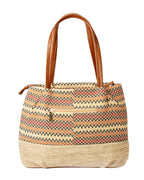 Bohemian Zigzag Tote | Beige