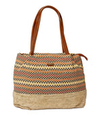 Bohemian Zigzag Tote | Beige