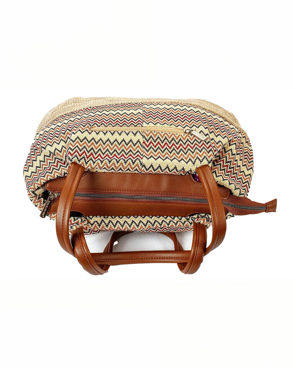 Bohemian Zigzag Tote | Beige