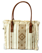 Fringe & Thread - Tribal Canvas Bag | Warm Sand Beige