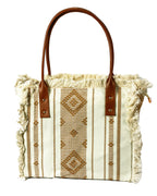 Fringe & Thread - Tribal Canvas Bag | Warm Sand Beige