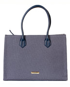 Classic Structured Tote - Textured Finish | Polished Navy