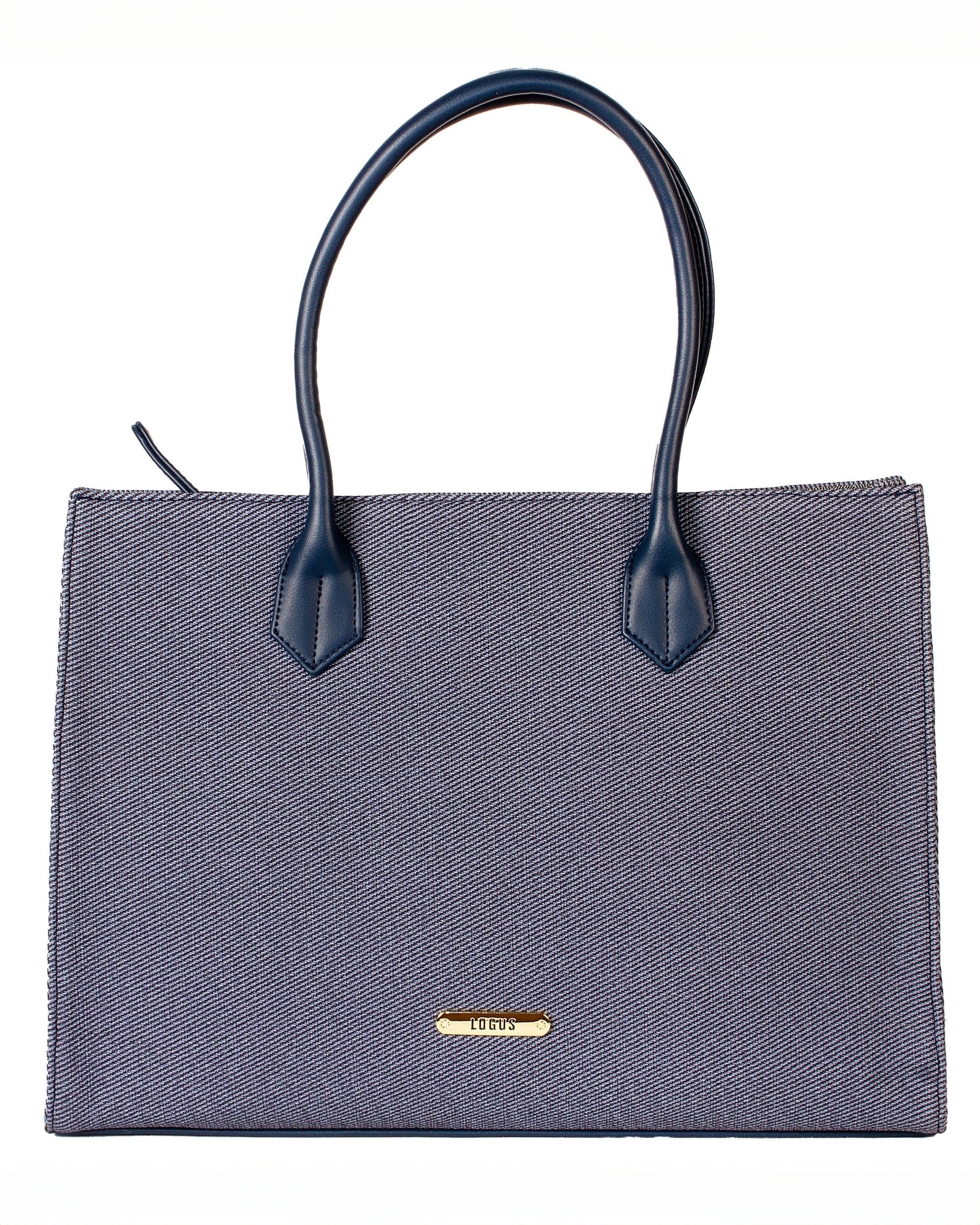 Classic Structured Tote - Textured Finish | Polished Navy