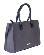 Classic Structured Tote - Textured Finish | Polished Navy