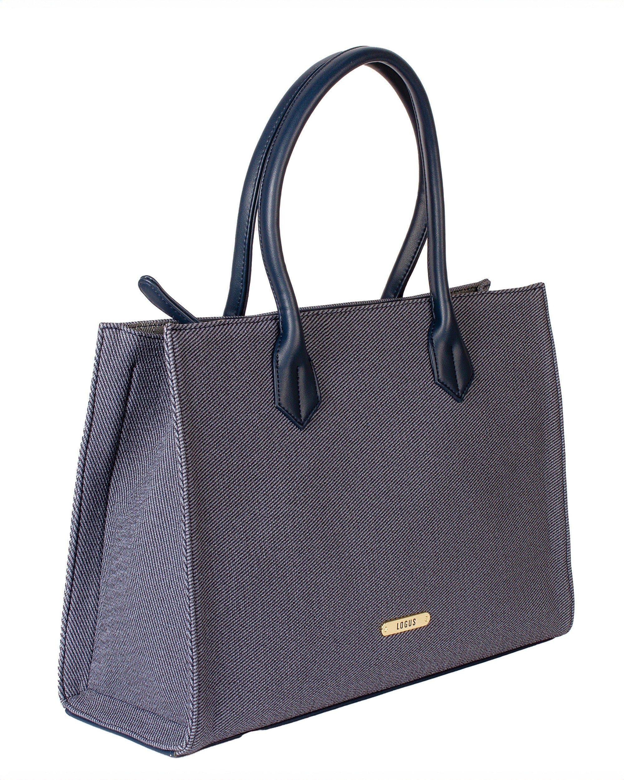 Classic Structured Tote - Textured Finish | Polished Navy