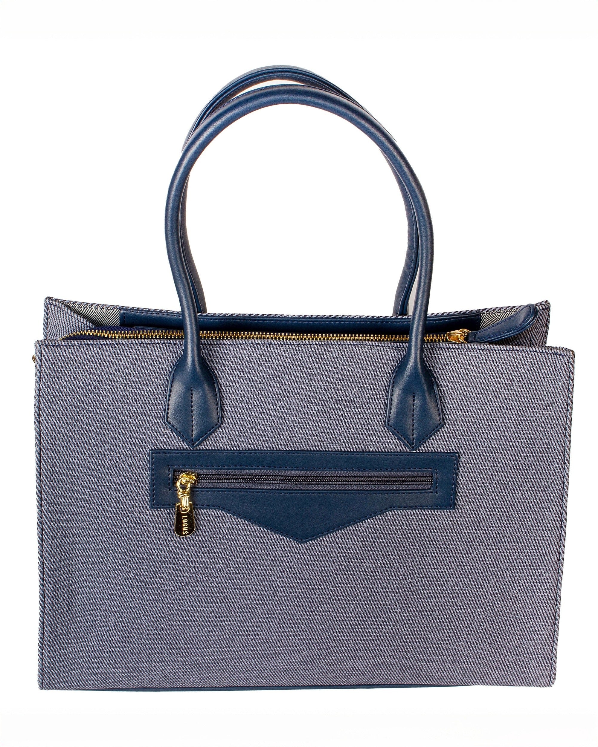 Classic Structured Tote - Textured Finish | Polished Navy