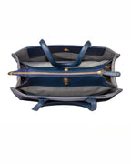 Classic Structured Tote - Textured Finish | Polished Navy
