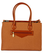 Classic Structured Tote - Textured Finish | Warm Chestnut