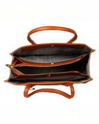 Classic Structured Tote - Textured Finish | Warm Chestnut