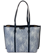Classic Structured Tote - Textured Finish | Indigo Denim