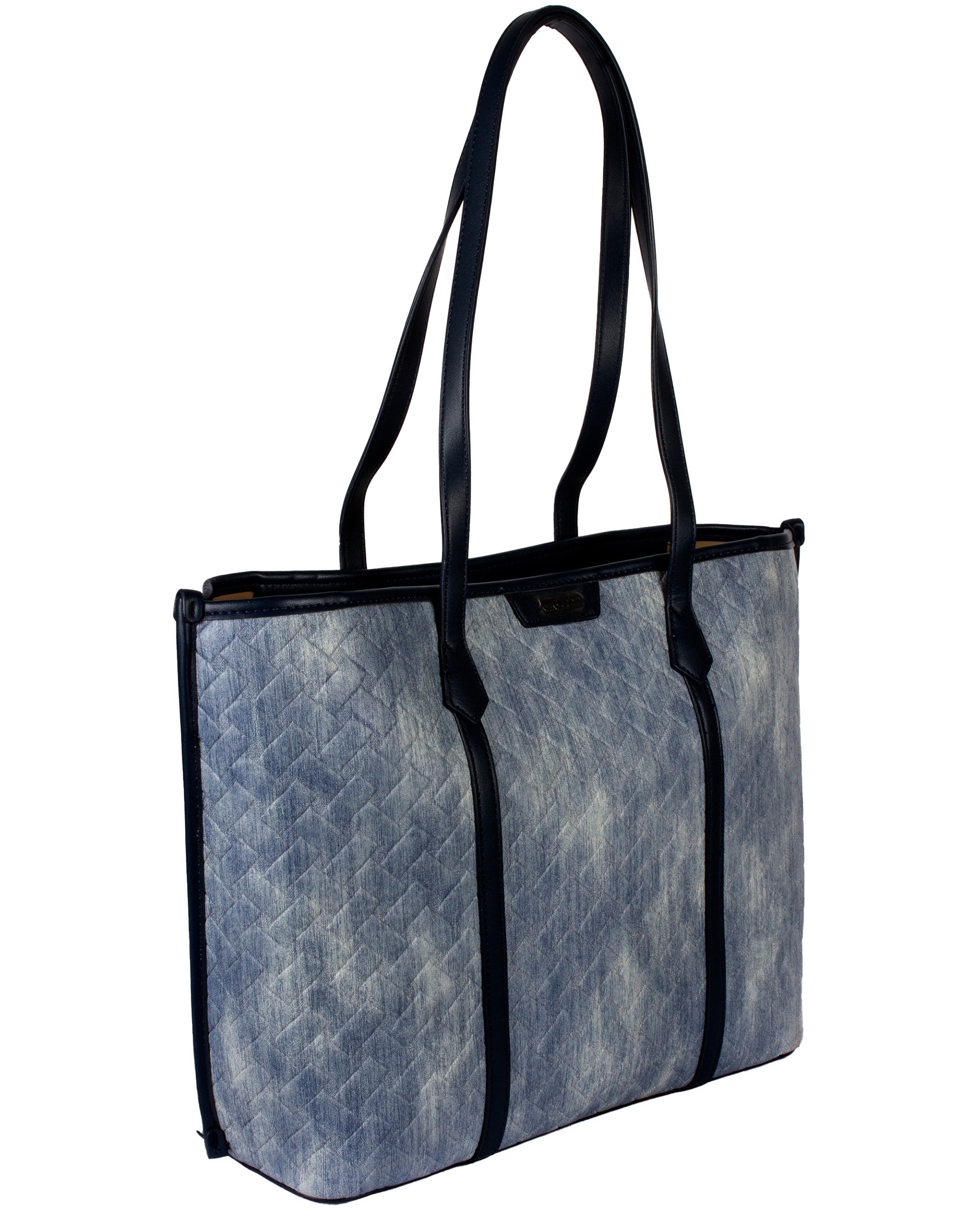 Classic Structured Tote - Textured Finish | Indigo Denim