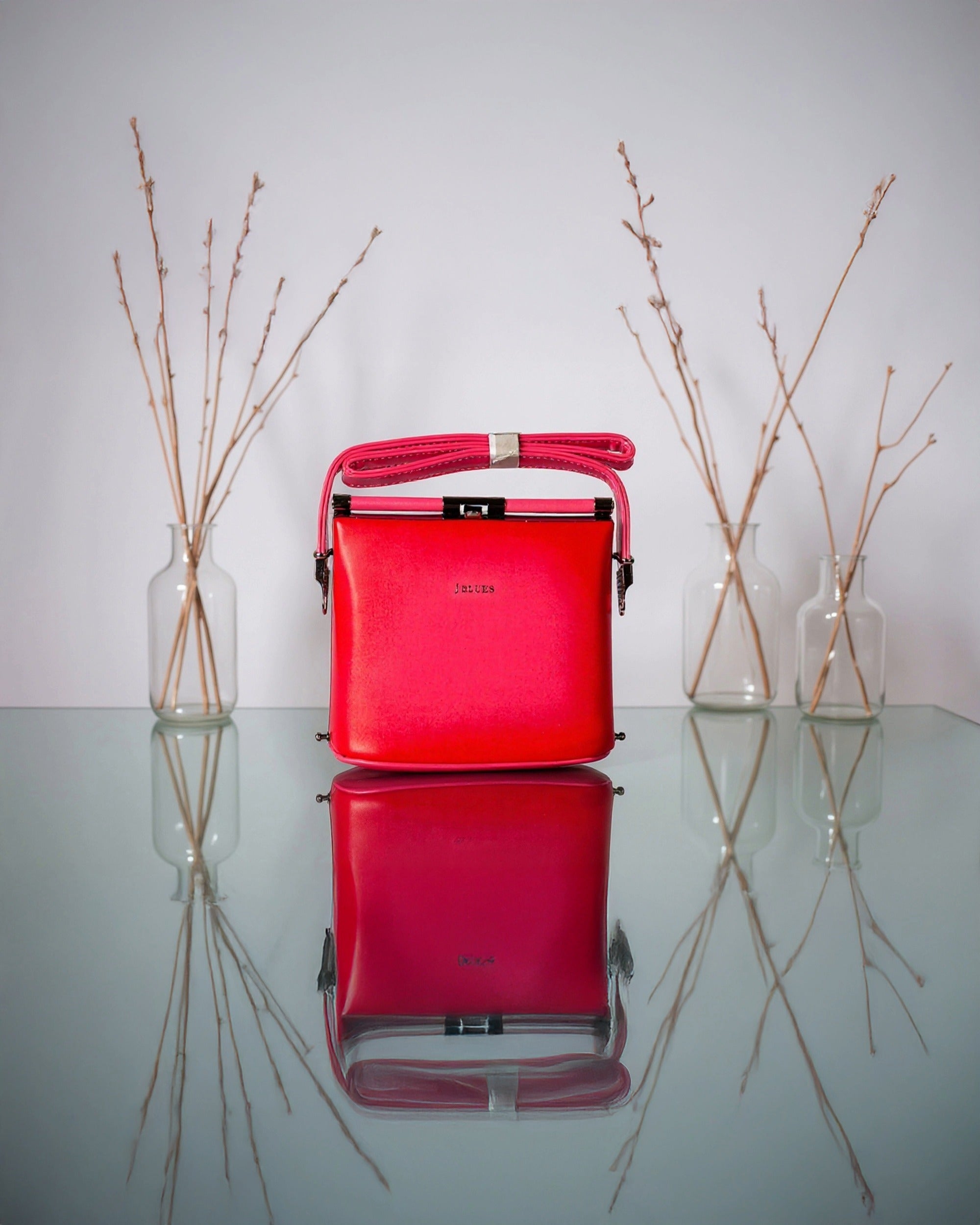 Shimmer - The Frame Bag | Glossy Crimson