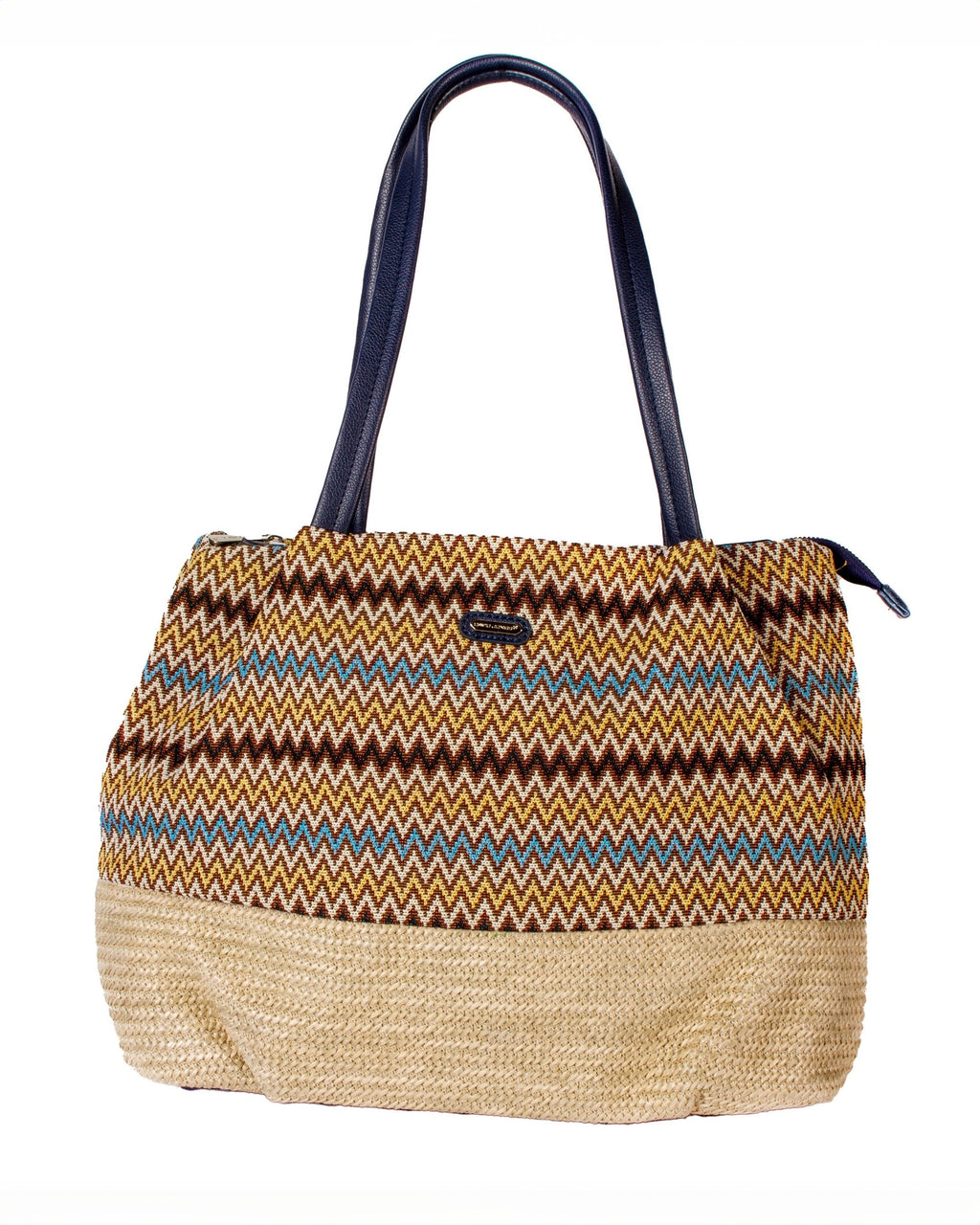 Bohemian Zigzag Tote | Earthy Brown