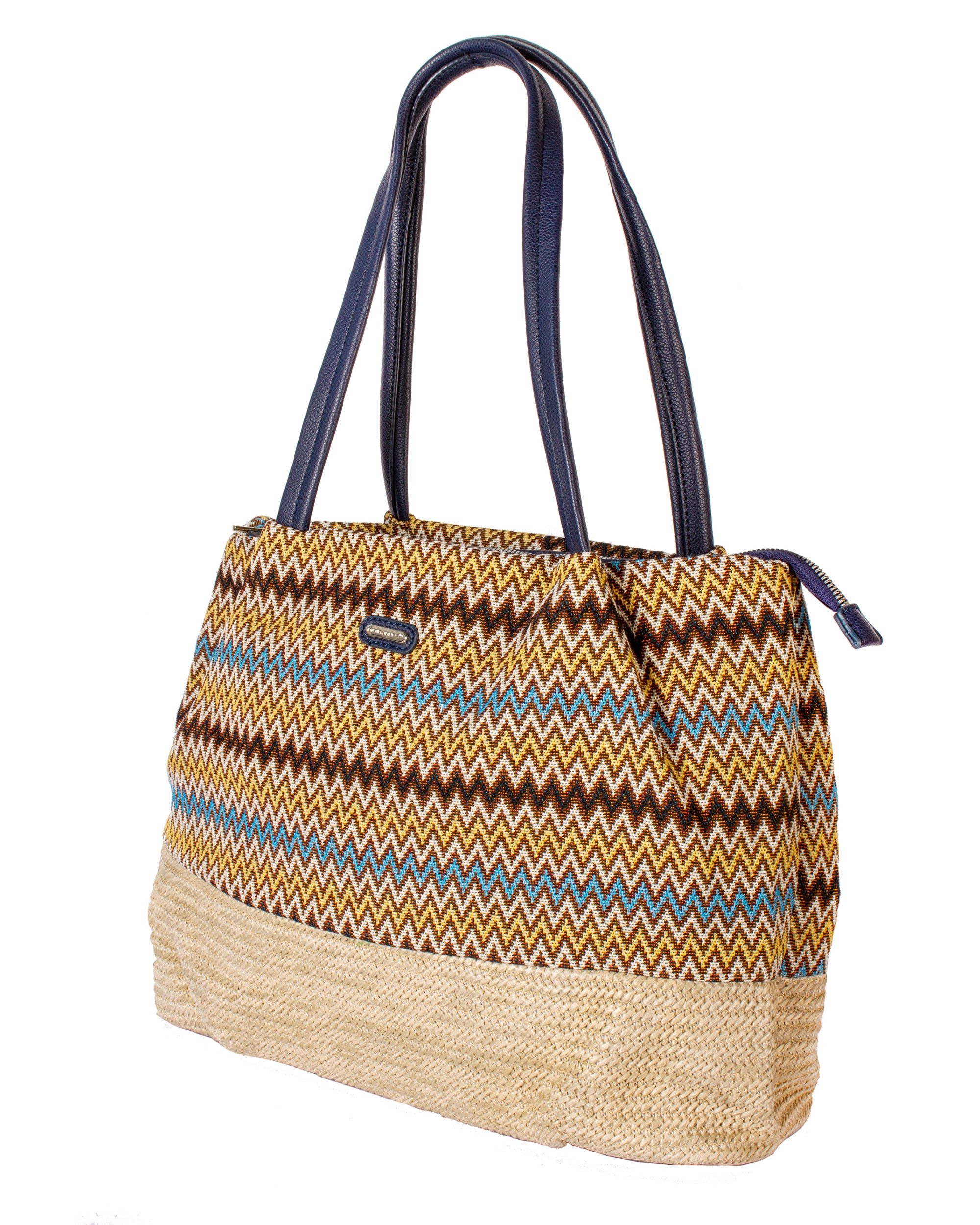 Bohemian Zigzag Tote | Earthy Brown
