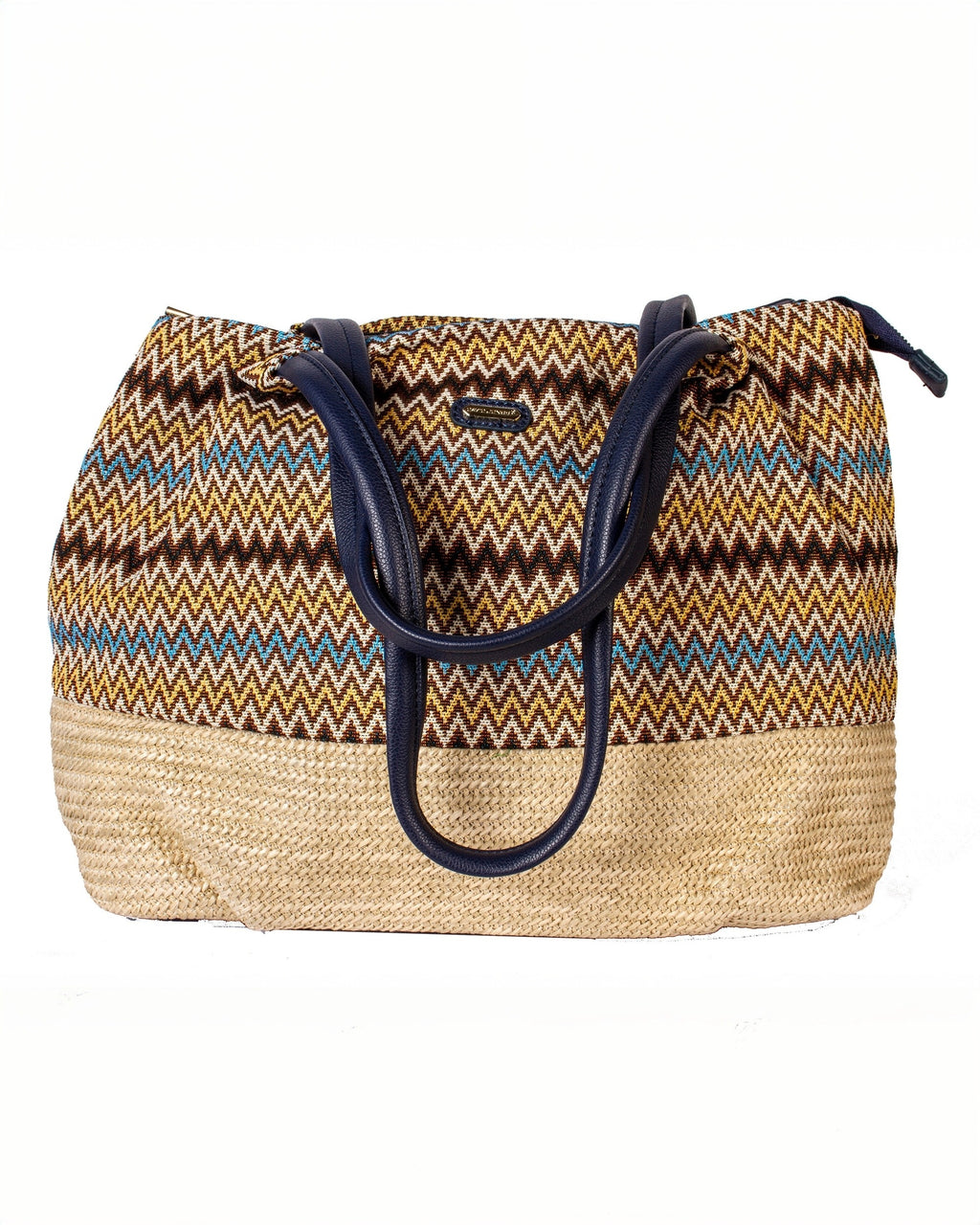 Bohemian Zigzag Tote | Earthy Brown