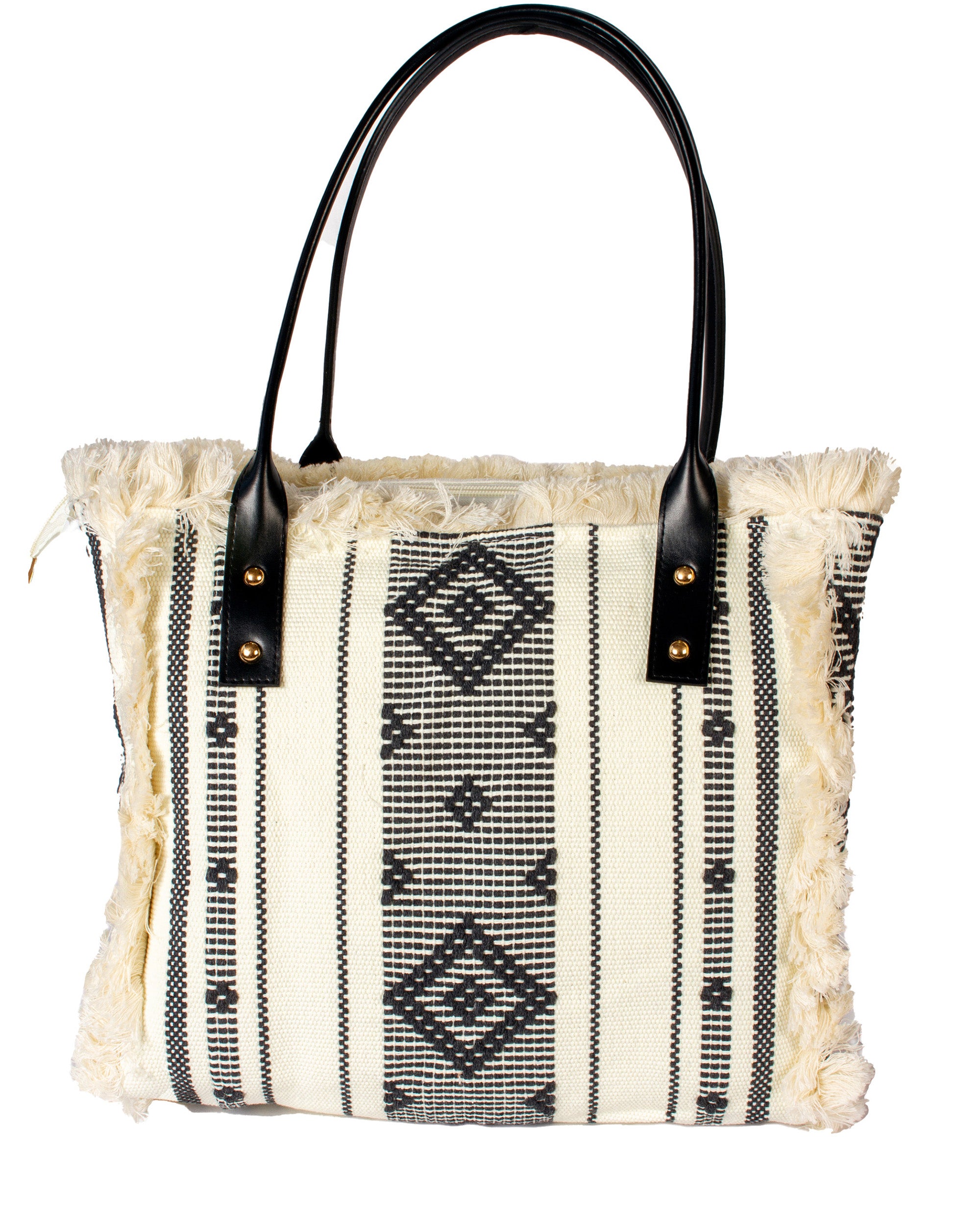 Fringe & Thread - Tribal Canvas Bag | Mystic Black
