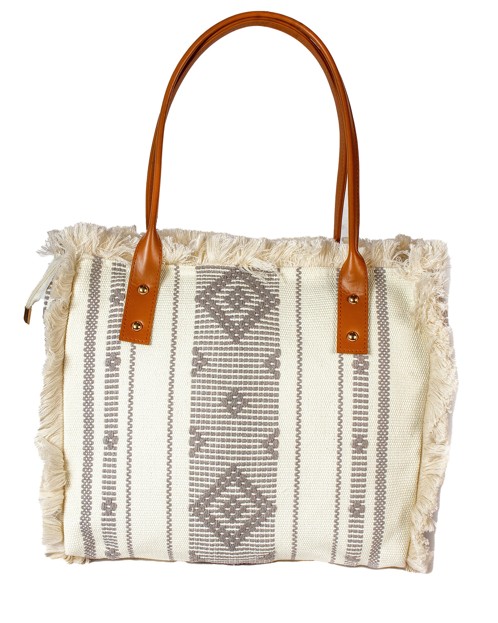 Fringe & Thread - Tribal Canvas Bag | Dusky Grey