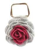 Rosalia - The Handmade Crochet Purse | Grey & Maroon
