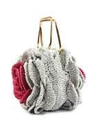 Rosalia - The Handmade Crochet Purse | Grey & Maroon