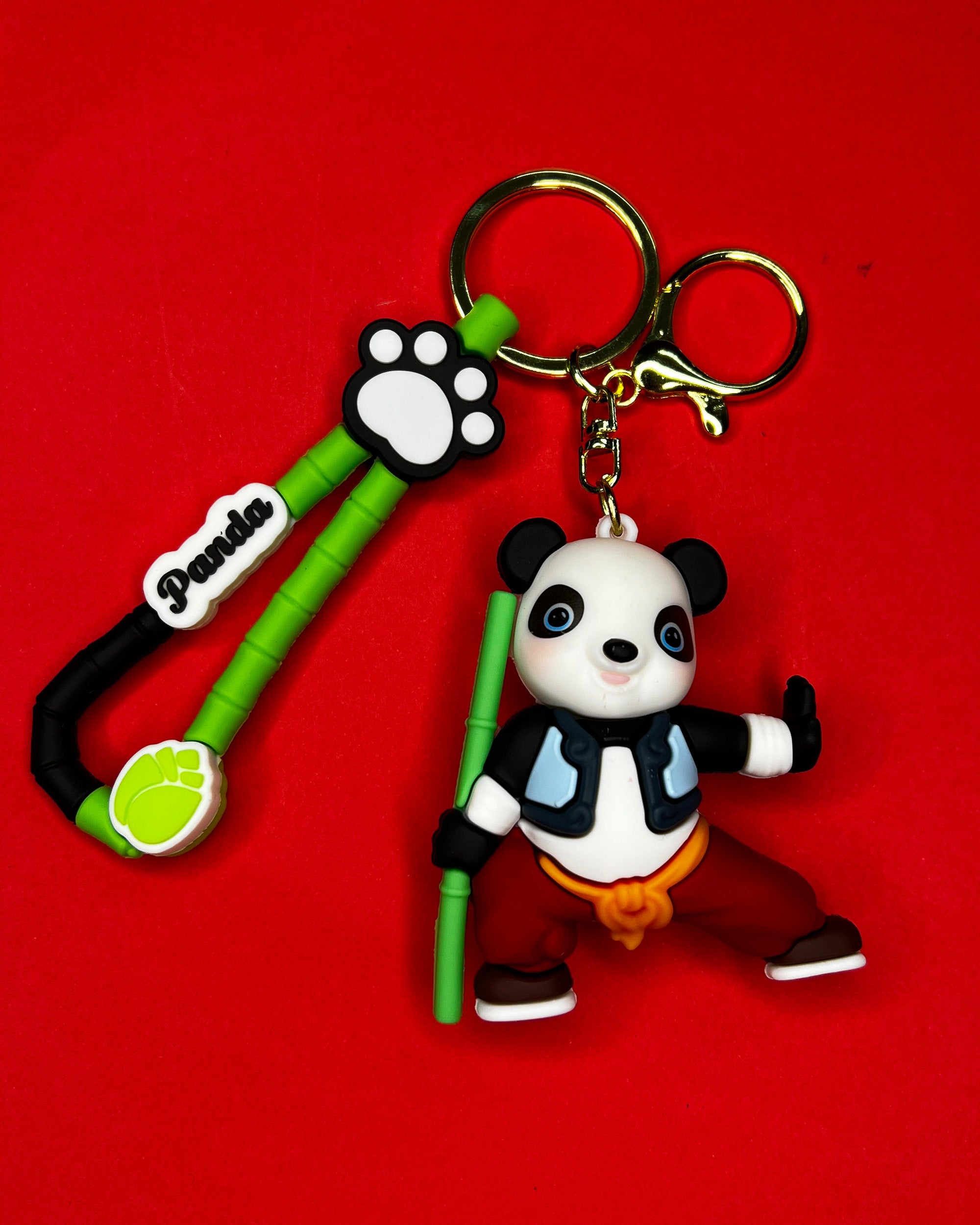 🐼 Panda Warrior – Martial Arts Panda Keychain