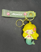 🧜♀️ “Mermaid Dream” Keychain – Cute Yellow Mermaid Charm