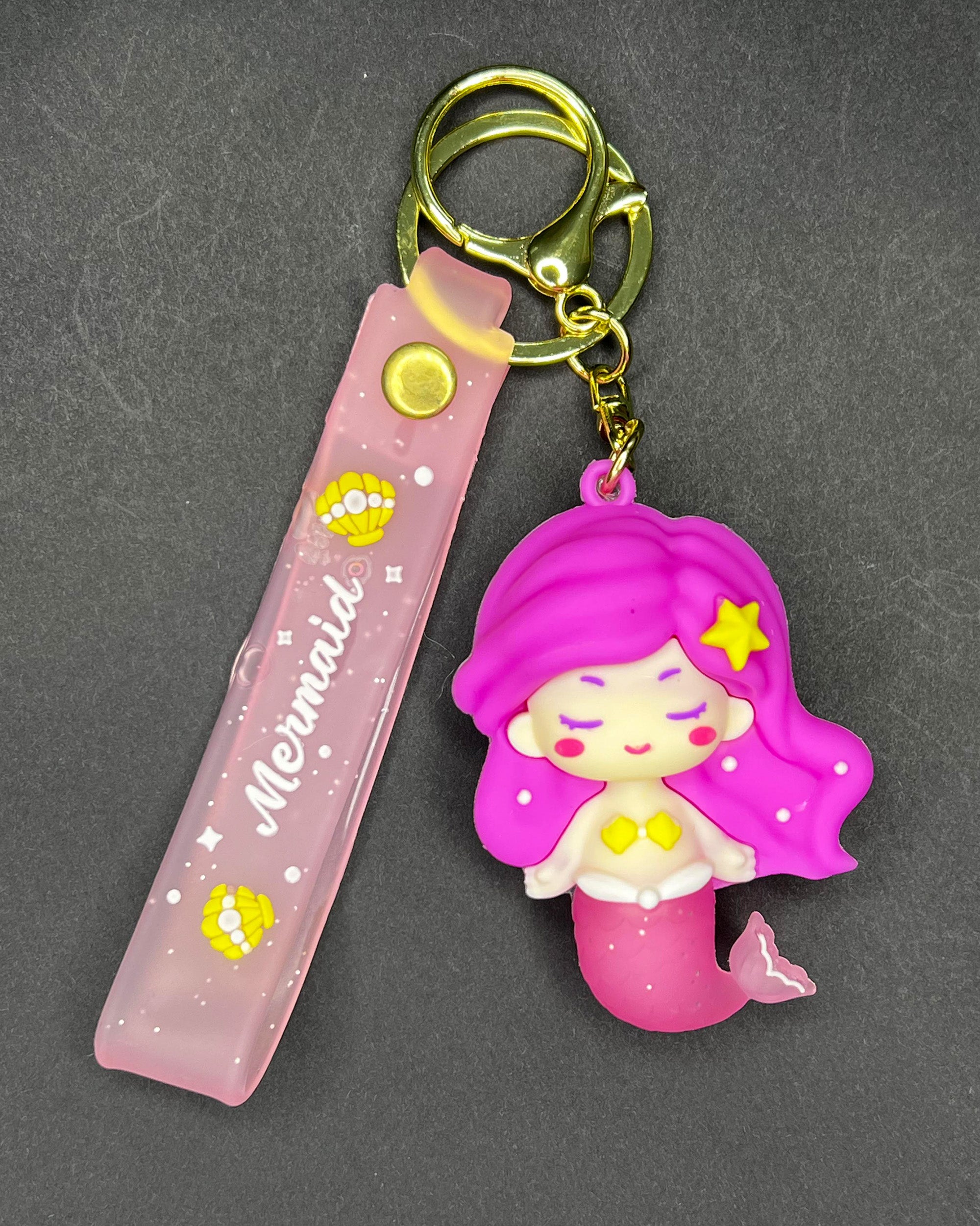 🧜♀️ “Mermaid Dream” Keychain – Cute Purple Mermaid Charm