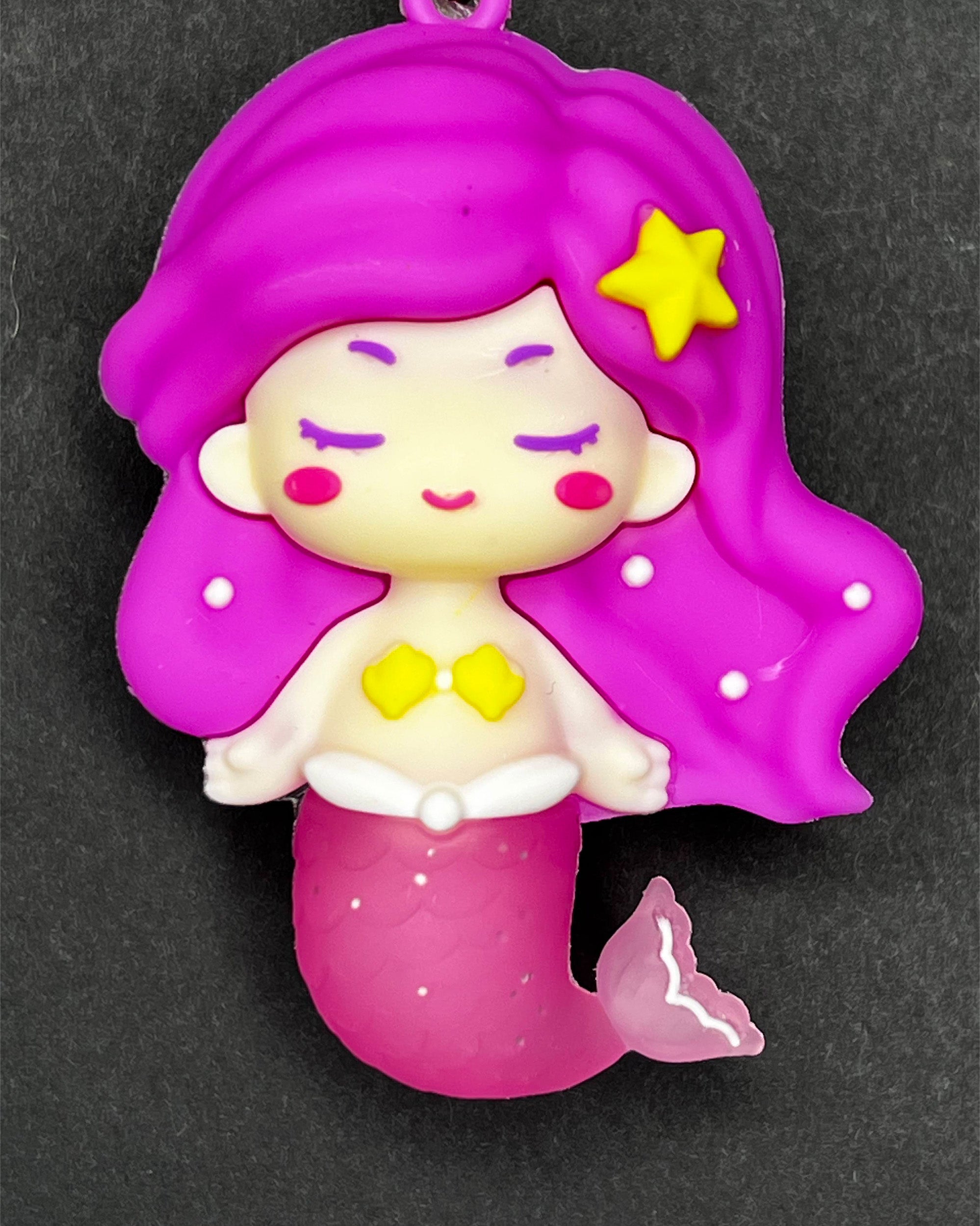 🧜♀️ “Mermaid Dream” Keychain – Cute Purple Mermaid Charm
