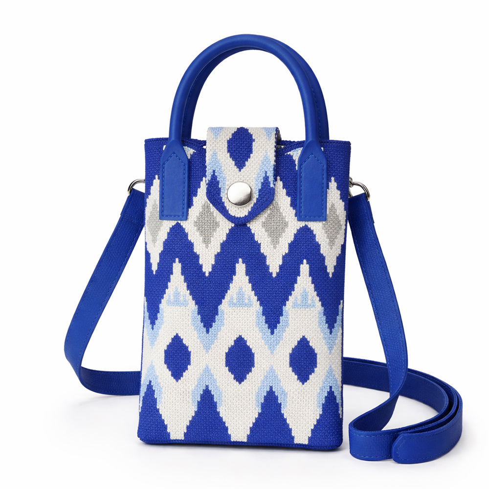 small sling bag for travel and daily essentials indigo design