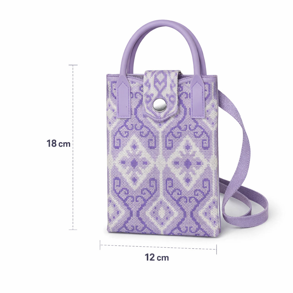 lavender small sling bag for travel and shopping essentials