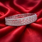 Leaf & Baguette Statement Bracelet (Free size)